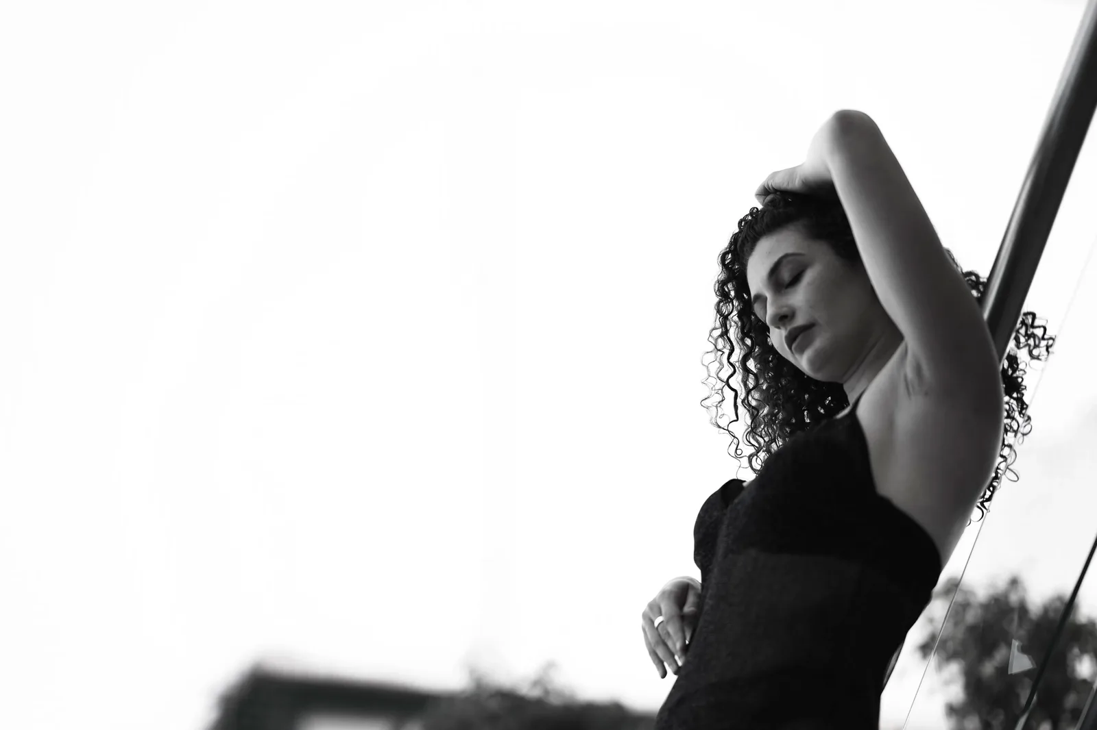 Black and white artistic portrait